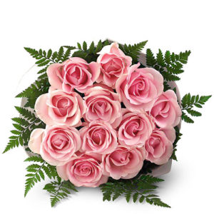 bouquet con 12 rose rosa