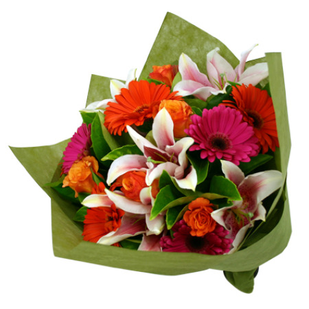bouquet con fiori misti colorati