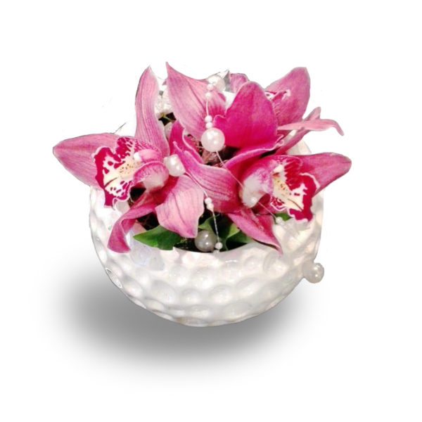 composizione di orchidea rosa