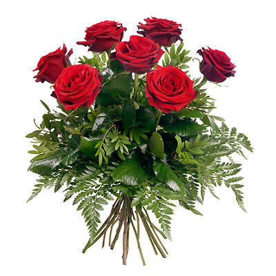 7 rose rosse bouquet