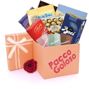 Consegna a domicilio Pacco Goloso con cioccolata dolcetti e biscotti online