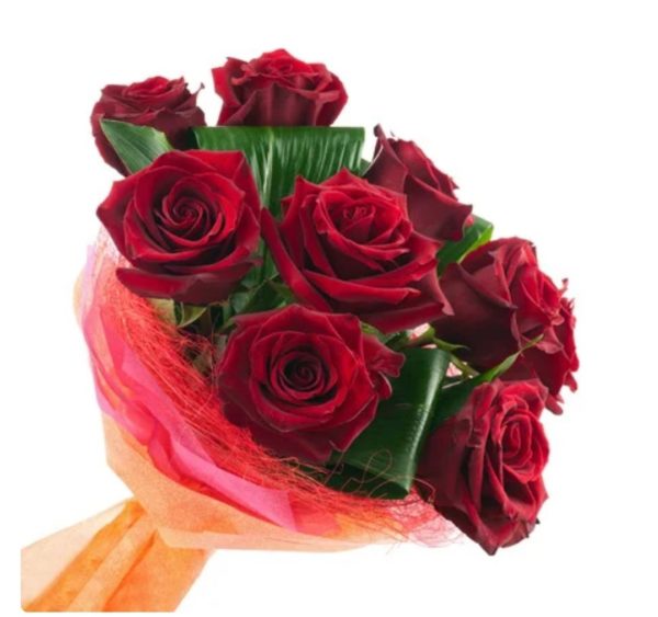 mazzo con rose rosse vellulate