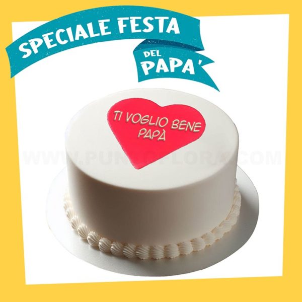 Torta festa del papà con cuore