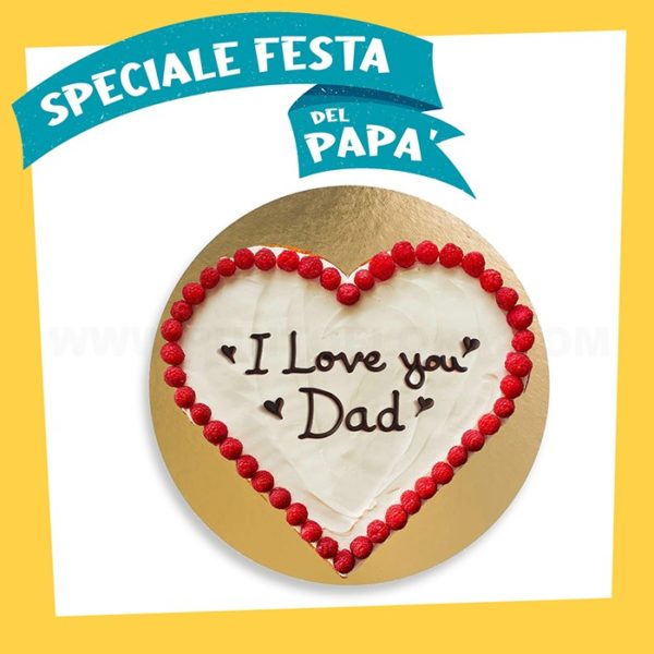 Torta Festa del Papà a forma di cuore