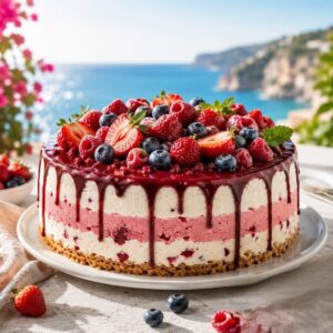 Torta gelato ai frutti di bosco